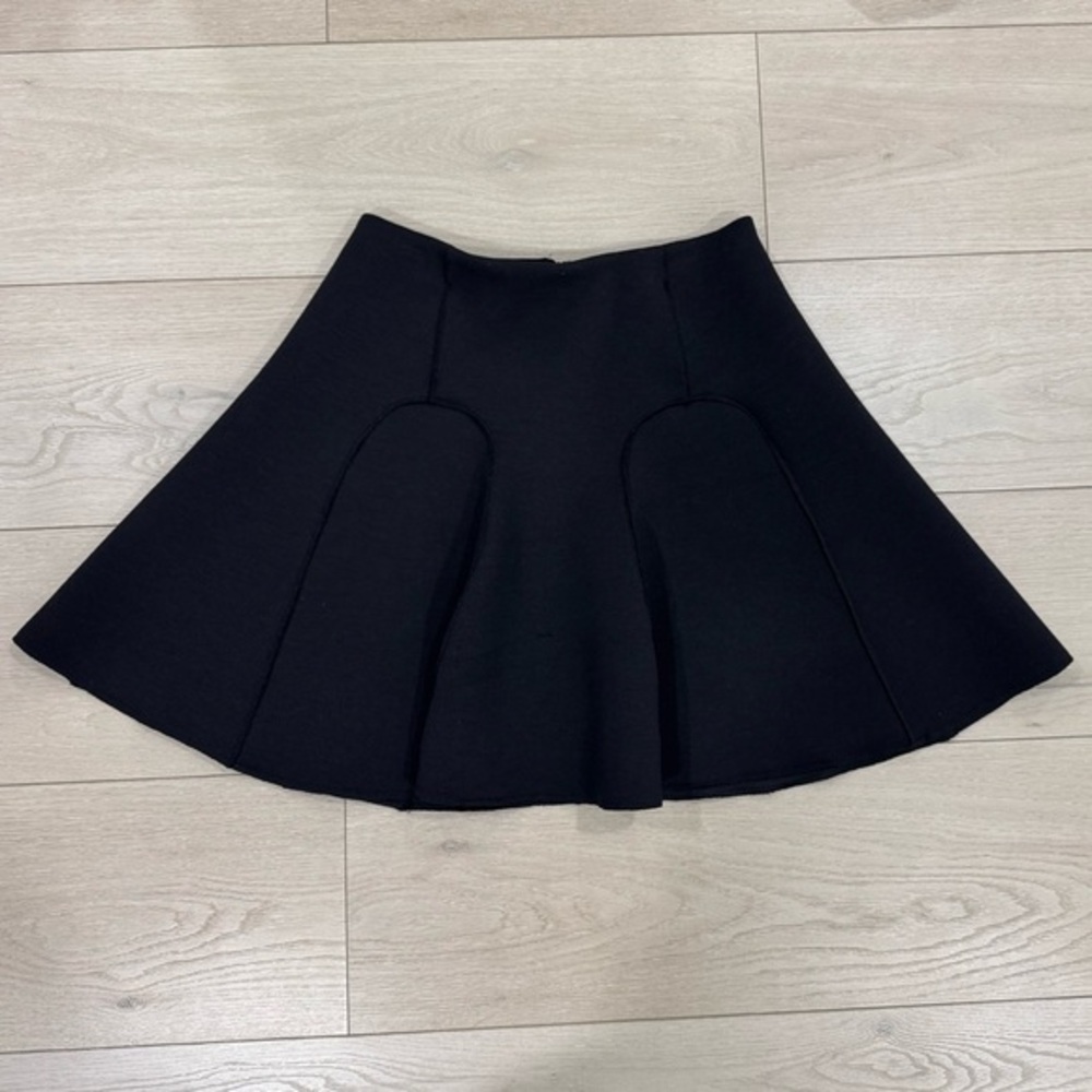 Sam Edelman Black Scuba Flare Mini Skirt